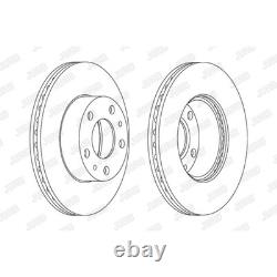 JURID Kit Disques de Frein Avant Ventilé + Plaquette pour Fiat Ducato Boîte 230L