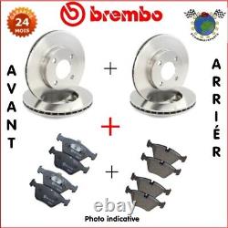 Kit Complet Disques Et Plaquettes Avant + Arrière Brembo Pour Fiat Ducato Bt6