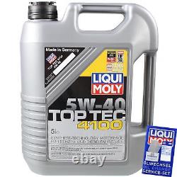 Kit D'Inspection Filtre LIQUI MOLY Huile 5L 5W-40 pour Fiat Ducato Bus 230 1.9