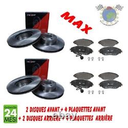 Kit Disques Et Plaquettes max Avant + Arriere Maxgear pour FIAT DUCATO str iny