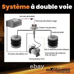 Kit Suspension Pneumatique With Manomètre double for Fiat Ducato 1994-2024 4000KG