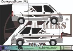 Kit intégral pour Fiat Ducato peugeot boxer Van stickers autocollants adhésifs
