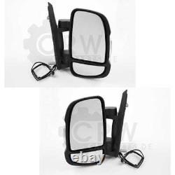 Rétroviseur Kit pour Fiat Ducato (250/251) Année Fab. 07/06- Noir Électriques