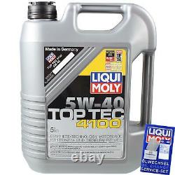 Révision D'Filtre LIQUI MOLY Huile 5L 5W-40 pour Fiat Ducato Bus 230 1.9