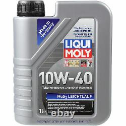 Révision D'Filtre LIQUI MOLY Huile 6L 10W-40 pour Fiat Ducato Bus 230 1.9